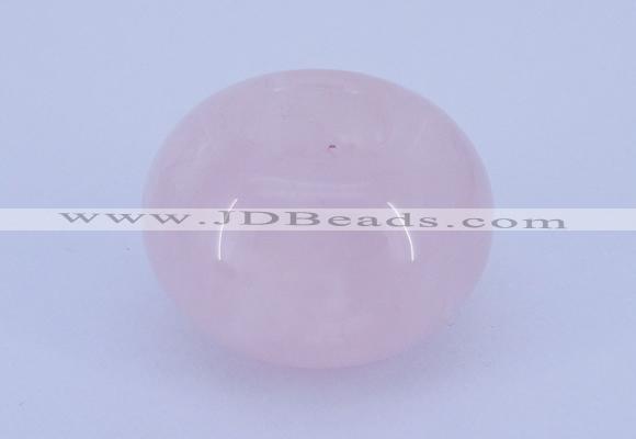 CLO01 19*30mm rondelle loose rose quartz gemstone beads wholesale