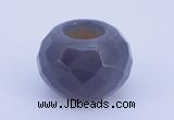 CLO10 19*30mm faceted rondelle loose grey agate gemstone beads wholesale