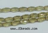 CLQ09 15.5 inches 8*16mm faceted rice natural lemon quartz beads