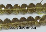 CLQ15 15.5 inches 8*12mm faceted rondelle natural lemon quartz beads