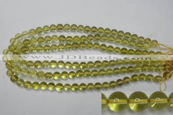 CLQ204 15.5 inches 12mm round natural lemon quartz beads wholesale