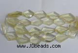 CLQ265 15.5 inches 20*25mm - 30*35mm faceted freeform lemon quartz beads