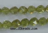 CLQ303 15.5 inches 10mm faceted nuggets lemon quartz beads