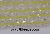 CLQ311 15.5 inches 6mm faceted nuggets lemon quartz beads