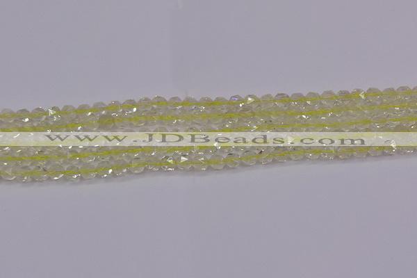 CLQ311 15.5 inches 6mm faceted nuggets lemon quartz beads