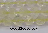 CLQ313 15.5 inches 10mm faceted nuggets lemon quartz beads