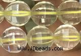 CLQ322 15.5 inches 8mm faceted round natural lemon quartz beads