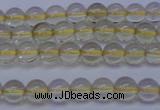 CLQ350 15 inches 4mm round natural lemon quartz beads wholesale