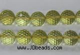 CLQ56 15.5 inches 8mm faceted round natural lemon quartz beads