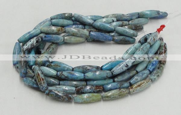 CLR08 16 inches 10*30mm rice larimar gemstone beads wholesale