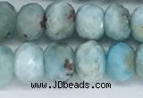 CLR103 15.5 inches 5*8mm faceted rondelle larimar gemstone beads