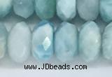 CLR114 15.5 inches 5*9mm faceted rondelle natural larimar beads