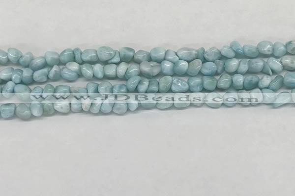 CLR134 15.5 inches 3*4mm - 4*6mm chips natural larimar gemstone beads