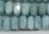 CLR140 15.5 inches 4*8mm faceted rondelle natural larimar beads