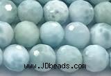 CLR154 15 inches 7mm faceted round larimar gemstone beads