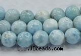 CLR17 15.5 inches 10mm round grade A natural larimar gemstone beads