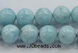 CLR18 15.5 inches 12mm round grade A natural larimar gemstone beads