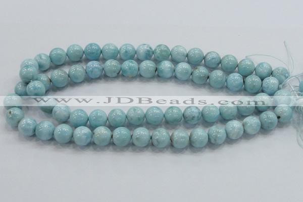 CLR18 15.5 inches 12mm round grade A natural larimar gemstone beads