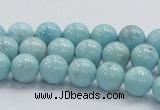 CLR19 15.5 inches 10mm round grade AA natural larimar gemstone beads