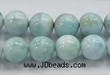 CLR20 15.5 inches 12mm round grade AA natural larimar gemstone beads