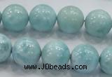 CLR21 15.5 inches 14mm round grade AA natural larimar gemstone beads