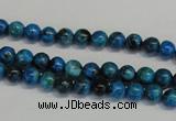 CLR300 15.5 inches 4mm round dyed larimar gemstone beads