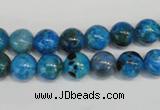 CLR302 15.5 inches 8mm round dyed larimar gemstone beads