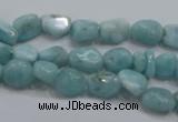 CLR33 15.5 inches 7*8mm nugget natural larimar gemstone beads