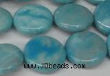 CLR364 15.5 inches 18mm flat round dyed larimar gemstone beads