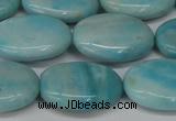 CLR375 15.5 inches 15*20mm oval dyed larimar gemstone beads