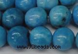 CLR405 15.5 inches 14mm round dyed larimar gemstone beads