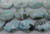 CLR41 15.5 inches 12*16mm oval natural larimar gemstone beads