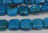 CLR430 15.5 inches 10*10mm square dyed larimar gemstone beads