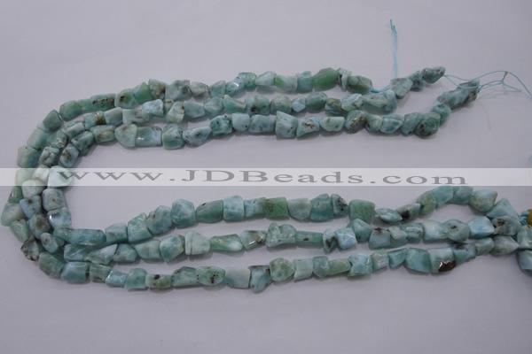 CLR47 15.5 inches 5*7mm – 10*12mm nuggets natural larimar beads