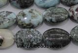 CLR55 15.5 inches 13*18mm oval natural larimar gemstone beads