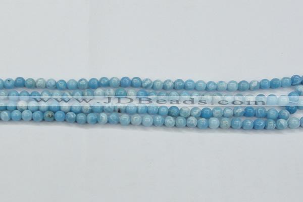 CLR600 15.5 inches 4mm round imitation larimar beads wholesale