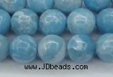 CLR604 15.5 inches 12mm round imitation larimar beads wholesale