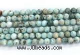 CLR621 15.5 inches 8mm round larimar gemstone beads