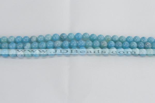 CLR71 15.5 inches 8mm round imitation larimar beads wholesale