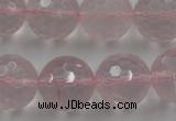 CLS155 15.5 inches 18mm faceted round rose quartz beads