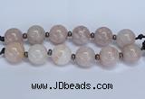 CLS250 7.5 inches 30mm round large pink quartz beads wholesale