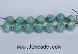 CLS302 7.5 inches 25mm faceted round large Qinghai jade beads