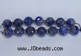 CLS304 7.5 inches 25mm faceted round large sodalite gemstone beads