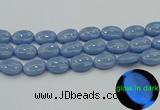 CLU144 15.5 inches 15*20mm oval blue luminous stone beads