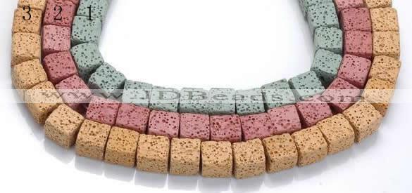 CLV09 14 inches 10mm cubic natural lava loose beads wholesale