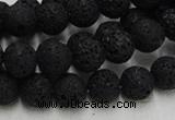 CLV213 15.5 inches 10mm round black natural lava beads wholesale