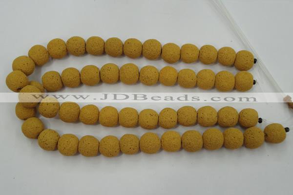 CLV373 15.5 inches 16mm ball dyed lava beads wholesale