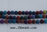 CLV524 15.5 inches 12mm round mixed lava beads wholesale