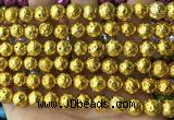 CLV534 15.5 inches 6mm round plated lava beads wholesale