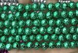 CLV537 15.5 inches 6mm round plated lava beads wholesale